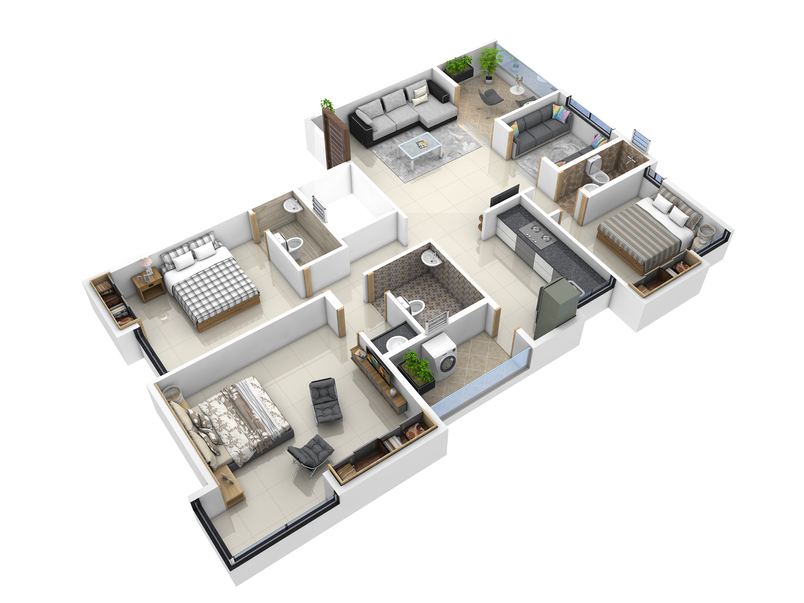 3BHK Bora Solitaire